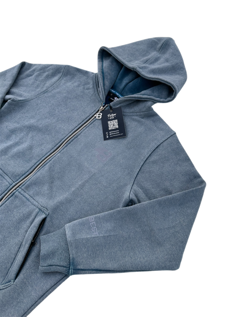 ACID WASHED TRACKSUIT - DENIM BLUE