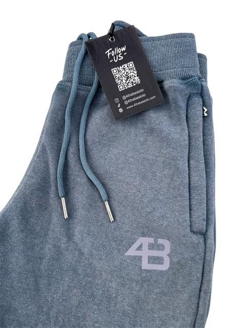 ACID WASHED TRACKSUIT - DENIM BLUE