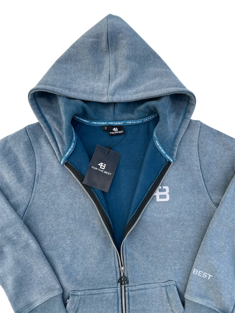 ACID WASHED TRACKSUIT - DENIM BLUE