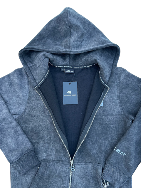 ACID WASHED TRACKSUIT - CHARCOAL BLACK