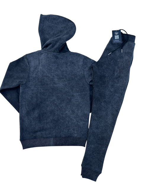 ACID WASHED TRACKSUIT - CHARCOAL BLACK