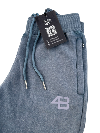 ACID WASHED TRACKSUIT - DENIM BLUE