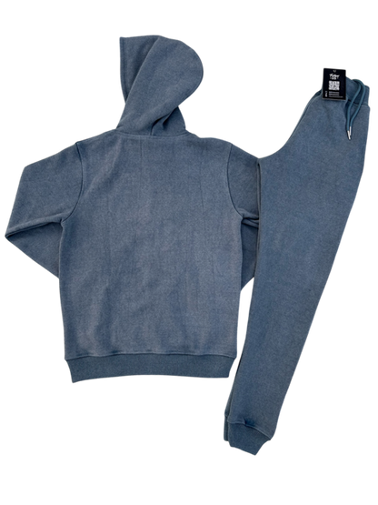 ACID WASHED TRACKSUIT - DENIM BLUE