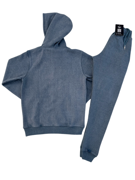 ACID WASHED TRACKSUIT - DENIM BLUE
