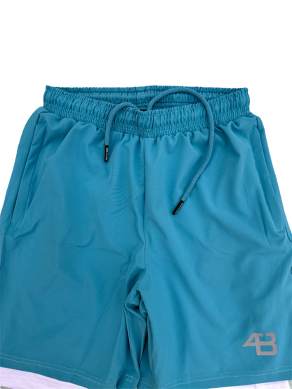 2-IN-1 SHORTS BLUE/WHITE